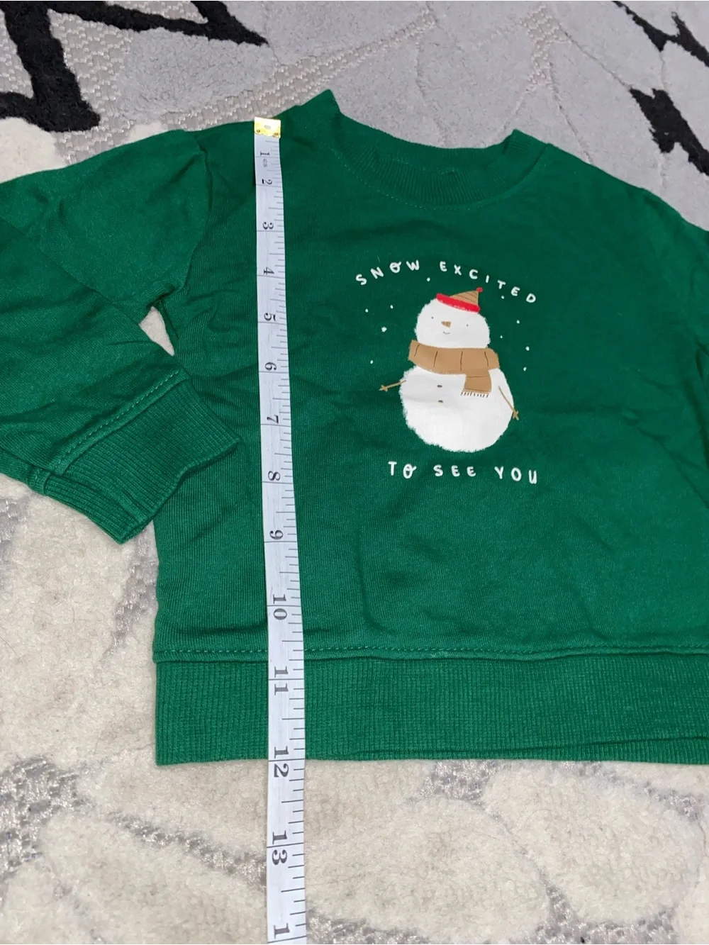Carters Baby Christmas Unisex 12 Month Snowman Sweater Set
